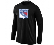 NHL New York Rangers Big & Tall Logo Black Long Sleeve T-Shirt