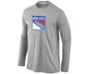 NHL New York Rangers Big & Tall Logo Grey Long Sleeve T-Shirt