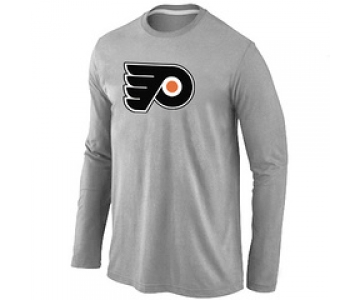 NHL Philadelphia Flyers Big & Tall Logo Grey Long Sleeve T-Shirt