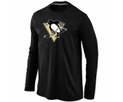 NHL Pittsburgh Penguins Big & Tall Logo Black Long Sleeve T-Shirt