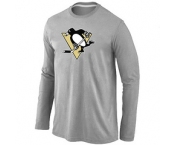 NHL Pittsburgh Penguins Big & Tall Logo Grey Long Sleeve T-Shirt