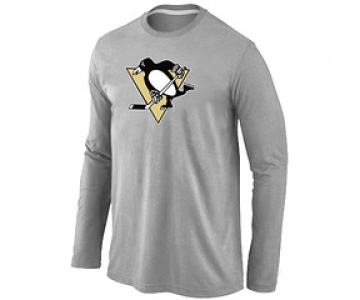 NHL Pittsburgh Penguins Big & Tall Logo Grey Long Sleeve T-Shirt