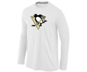 NHL Pittsburgh Penguins Big & Tall Logo WHITE Long Sleeve T-Shirt