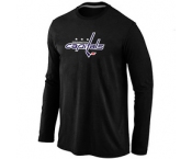 NHL Washington Capitals Big & Tall Logo Black Long Sleeve T-Shirt