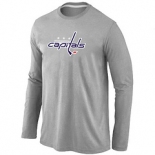 NHL Washington Capitals Big & Tall Logo Grey Long Sleeve T-Shirt