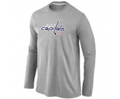 NHL Washington Capitals Big & Tall Logo Grey Long Sleeve T-Shirt