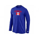 Nike 2014 Olympics Canada Flag Collection Locker Room Long Sleeve T-Shirt Blue