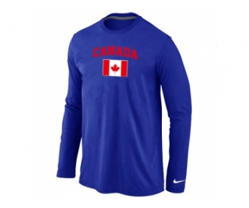 Nike 2014 Olympics Canada Flag Collection Locker Room Long Sleeve T-Shirt Blue