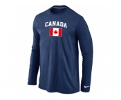 Nike 2014 Olympics Canada Flag Collection Locker Room Long Sleeve T-Shirt D.Blue