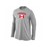 Nike 2014 Olympics Canada Flag Collection Locker Room Long Sleeve T-Shirt L.Grey