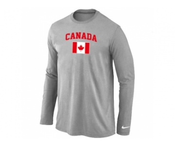 Nike 2014 Olympics Canada Flag Collection Locker Room Long Sleeve T-Shirt L.Grey