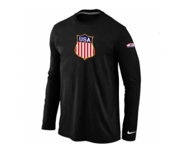 Nike Team USA Hockey Winter Olympics KO Collection Locker Room Long Sleeve T-Shirt Black