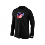 Nike USA Graphic Legend Performance Collection Locker Room Long Sleeve T-Shirt Black