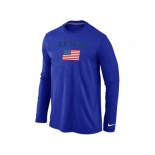 USA Olympics USA Flag Collection Locker Room Long Sleeve T-Shirt Blue