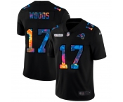 Los Angeles Rams #17 Robert Woods Men's Nike Multi-Color Black 2020 NFL Crucial Catch Vapor Untouchable Limited Jersey