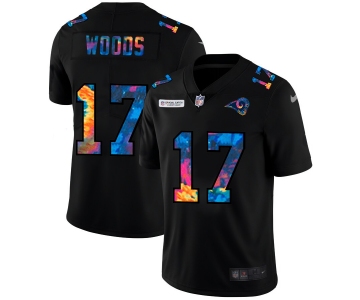 Los Angeles Rams #17 Robert Woods Men's Nike Multi-Color Black 2020 NFL Crucial Catch Vapor Untouchable Limited Jersey