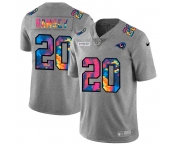 Los Angeles Rams #20 Jalen Ramsey Men's Nike Multi-Color 2020 NFL Crucial Catch NFL Jersey Greyheather