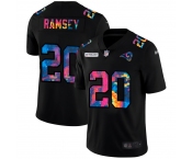 Los Angeles Rams #20 Jalen Ramsey Men's Nike Multi-Color Black 2020 NFL Crucial Catch Vapor Untouchable Limited Jersey