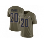 Men Nike Los Angeles Rams #20 Lamarcus Joyner Limited Olive 2017 Salute to Service NFL Jersey