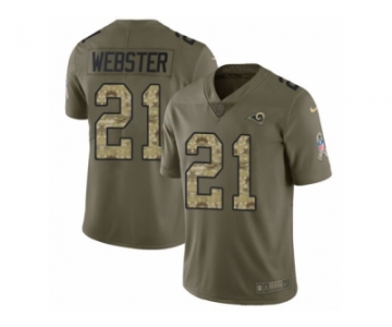 Men Nike Los Angeles Rams #21 Kayvon Webster Limited Olive Camo 2017 Salute to Service NFL Jersey