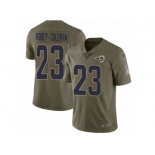 Men Nike Los Angeles Rams #23 Nickell Robey-Coleman Limited Olive 2017 Salute to Service NFL Jersey