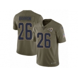 Men Nike Los Angeles Rams #26 Mark Barron Limited Olive 2017 Salute to Service NFL Jerse