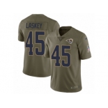 Men Nike Los Angeles Rams #45 Zach Laskey Limited Olive 2017 Salute to Service NFL Jersey