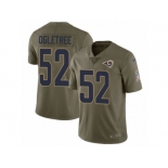 Men Nike Los Angeles Rams #52 Alec Ogletree Limited Olive 2017 Salute to Service NFL Jersey