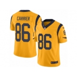 Men Nike Los Angeles Rams #86 Derek Carrier Limited Gold Rush Vapor Untouchable NFL Jersey