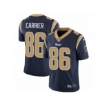 Men Nike Los Angeles Rams #86 Derek Carrier Navy Blue Team Color Vapor Untouchable Limited Player NFL Jersey