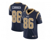 Men Nike Los Angeles Rams #86 Derek Carrier Navy Blue Team Color Vapor Untouchable Limited Player NFL Jersey