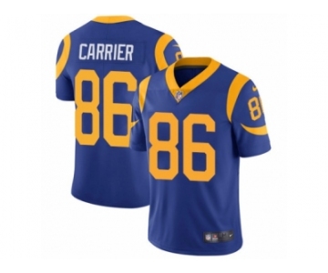 Men Nike Los Angeles Rams #86 Derek Carrier Royal Blue Alternate Vapor Untouchable Limited Player NFL Jersey