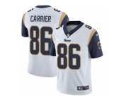 Men Nike Los Angeles Rams #86 Derek Carrier White Vapor Untouchable Limited Player NFL Jersey