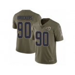 Men Nike Los Angeles Rams #90 Michael Brockers Limited Olive 2017 Salute to Service NFL Jersey