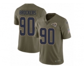 Men Nike Los Angeles Rams #90 Michael Brockers Limited Olive 2017 Salute to Service NFL Jersey