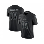 Men's Los Angeles Chargers #10 Justin Herbert Black Reflective Limited Stitched Football Jersey