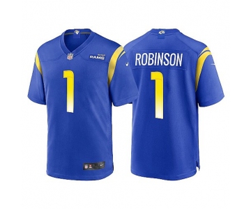 Men's Los Angeles Rams #1 Allen Robinson II 2021 Blue Vapor Untouchable Limited Stitched Jersey