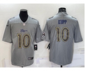 Men's Los Angeles Rams #10 Cooper Kupp LOGO Grey Atmosphere Fashion Vapor Untouchable Stitched Limited Jersey