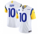 Men's Los Angeles Rams #10 Cooper Kupp White 2023 F.U.S.E. With 4-Star C Patch Vapor Vapor Limited Football Stitched Jersey