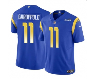 Men's Los Angeles Rams #11 Jimmy Garoppolo Blue 2024 F.U.S.E. Vapor Untouchable Football Stitched Jersey