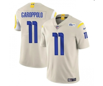 Men's Los Angeles Rams #11 Jimmy Garoppolo Bone Vapor Untouchable Football Stitched Jersey