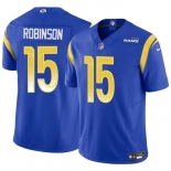 Men's Los Angeles Rams #15 Demarcus Robinson Blue 2024 F.U.S.E. Vapor Untouchable Stitched Football Jersey