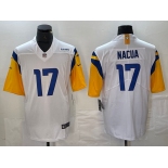 Men's Los Angeles Rams #17 Puka Nacua White Vapor Untouchable Limited Football Stitched Jersey