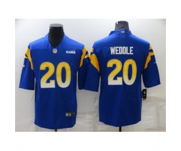 Men's Los Angeles Rams #20 Eric Weddle Blue Vapor Untouchable Limited Player Jersey