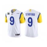 Men's Los Angeles Rams 2022 #9 Matthew Stafford White With 4-star C Patch Stitched NFL Jersey