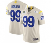 Men's Los Angeles Rams 2022 #99 Aaron Donald Bone White With 4-star C Patch Stitched NFL Jersey