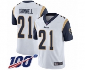 Men's Los Angeles Rams #21 Nolan Cromwell White Vapor Untouchable Limited Player 100th Season Football Jersey