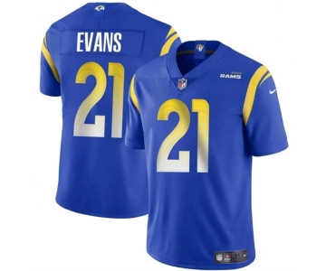 Men's Los Angeles Rams #21 Zach Evans Blue 2024 Vapor Untouchable Stitched Football Jersey