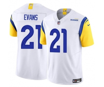 Men's Los Angeles Rams #21 Zach Evans White 2024 F.U.S.E Vapor Untouchable Stitched Football Jersey