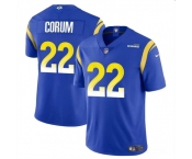 Men's Los Angeles Rams #22 Blake Corum Blue 2024 Draft Vapor Untouchable Football Stitched Jersey